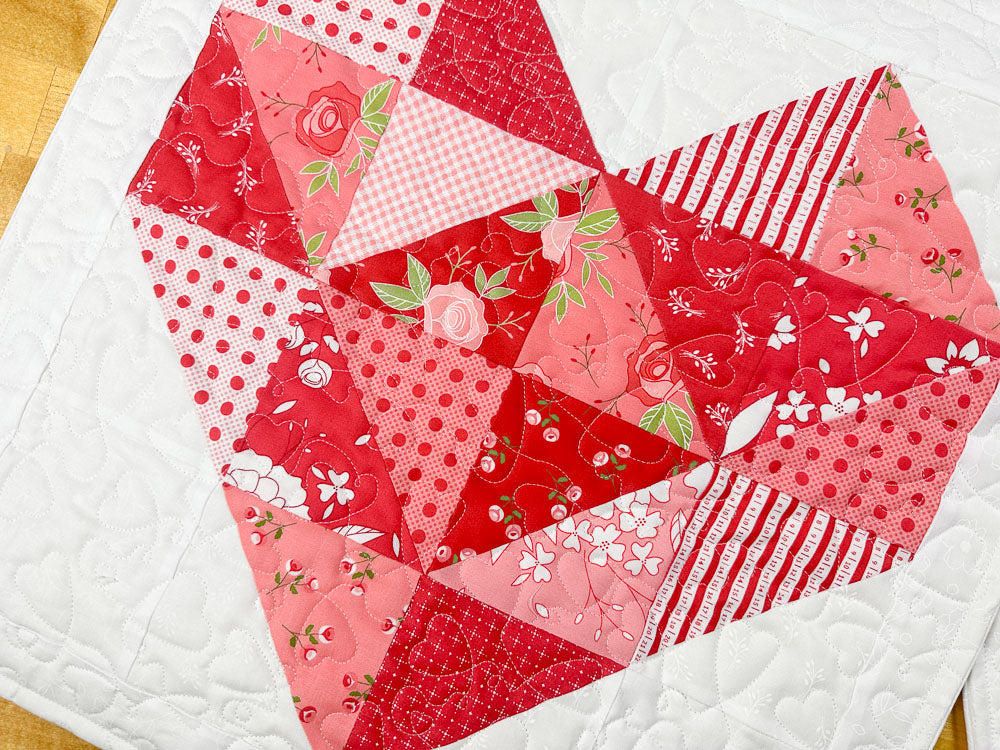 Valentine's Quilted Heart Pillow Tutorial