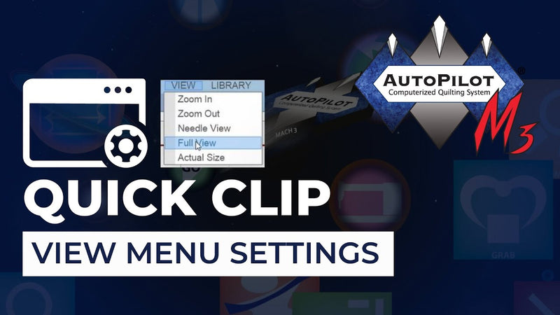 AutoPilot Mach 3 Quick Clip | View Menu Settings