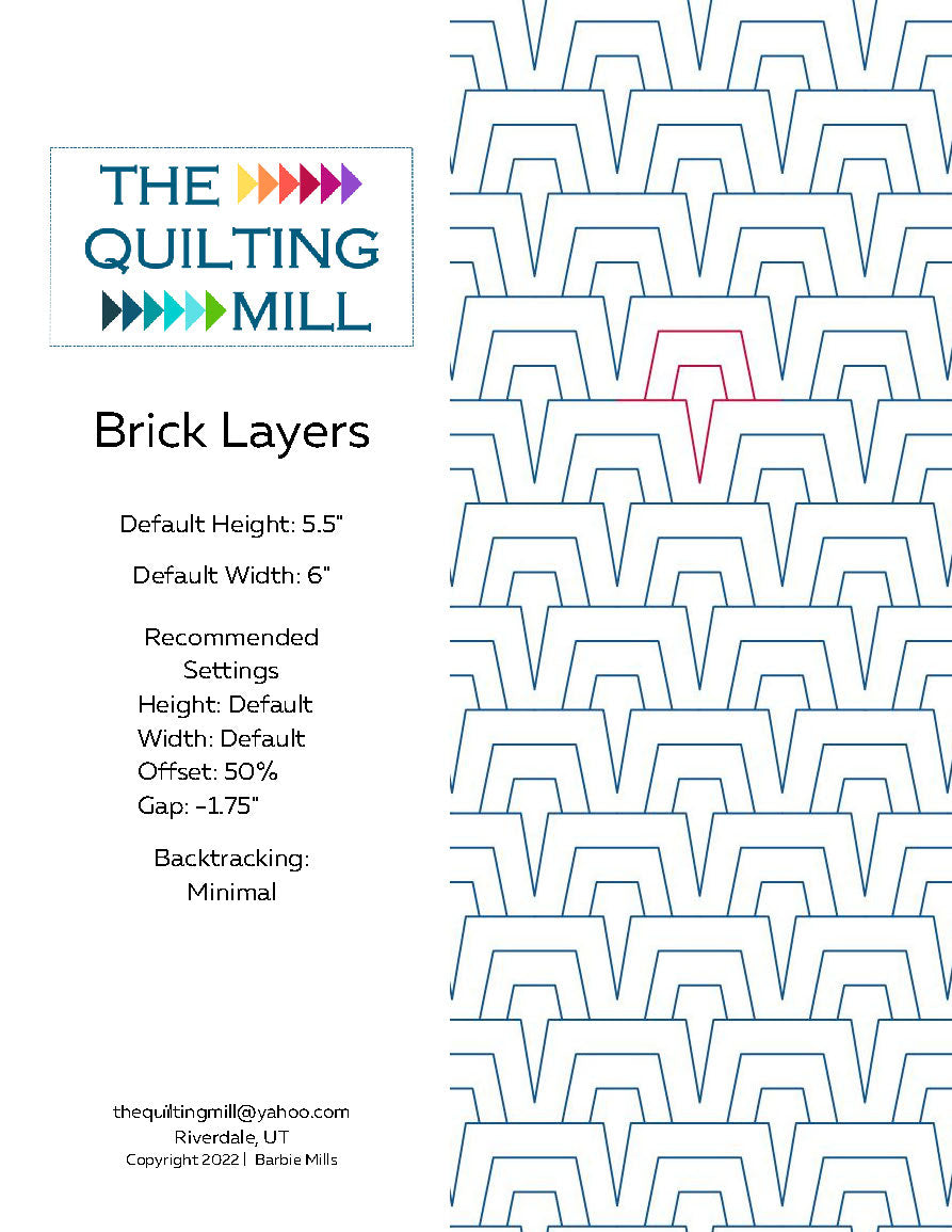 Brick Layers Quilting Pattern by Barbie Mills – INNOVA Longarm