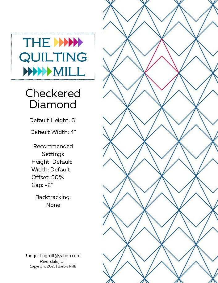Checkered Diamond Quilting Pattern by Barbie Mills – INNOVA Longarm