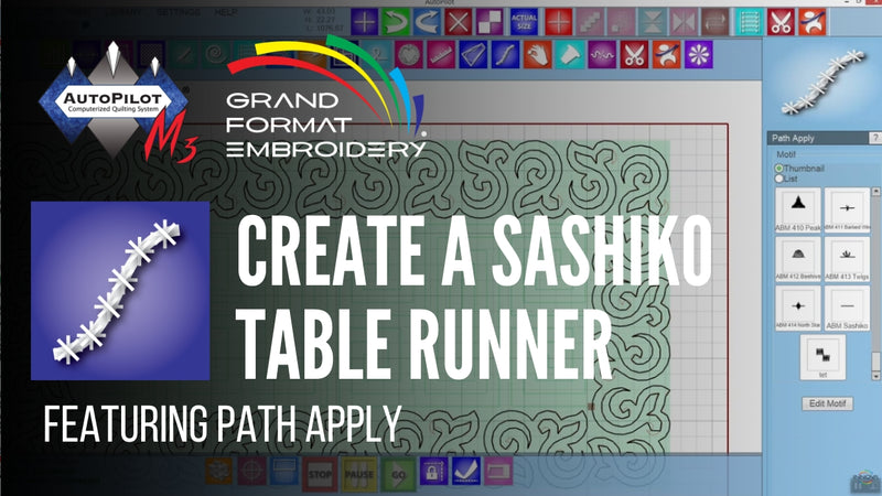 Sashiko Stitch with Grand Format Embroidery | Path Apply