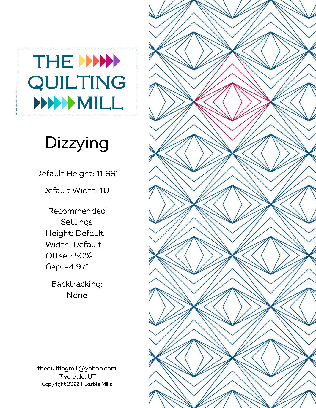 Dizzying Quilting Pattern by Barbie Mills – INNOVA Longarm
