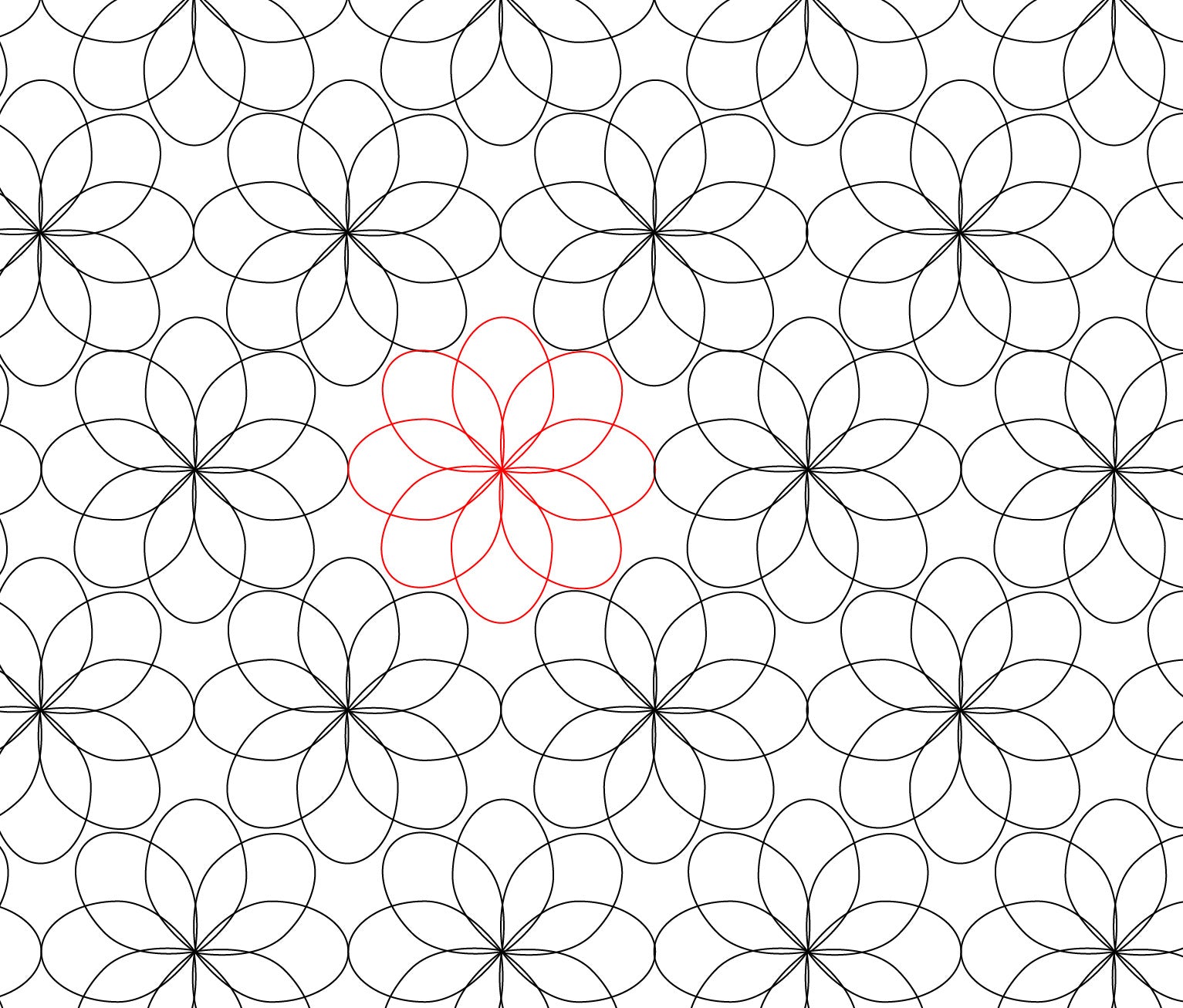 ABM Geometric Flower Edge to Edge Pattern – INNOVA Longarm